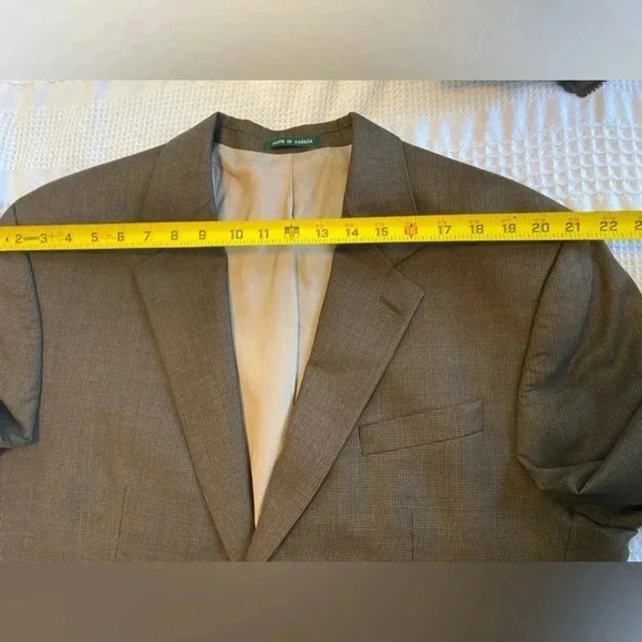 Lauren Ralph Lauren Vintage Wool Suit Jacket Blazer Brown 48R Men’s Green Label - Picture 14 of 16